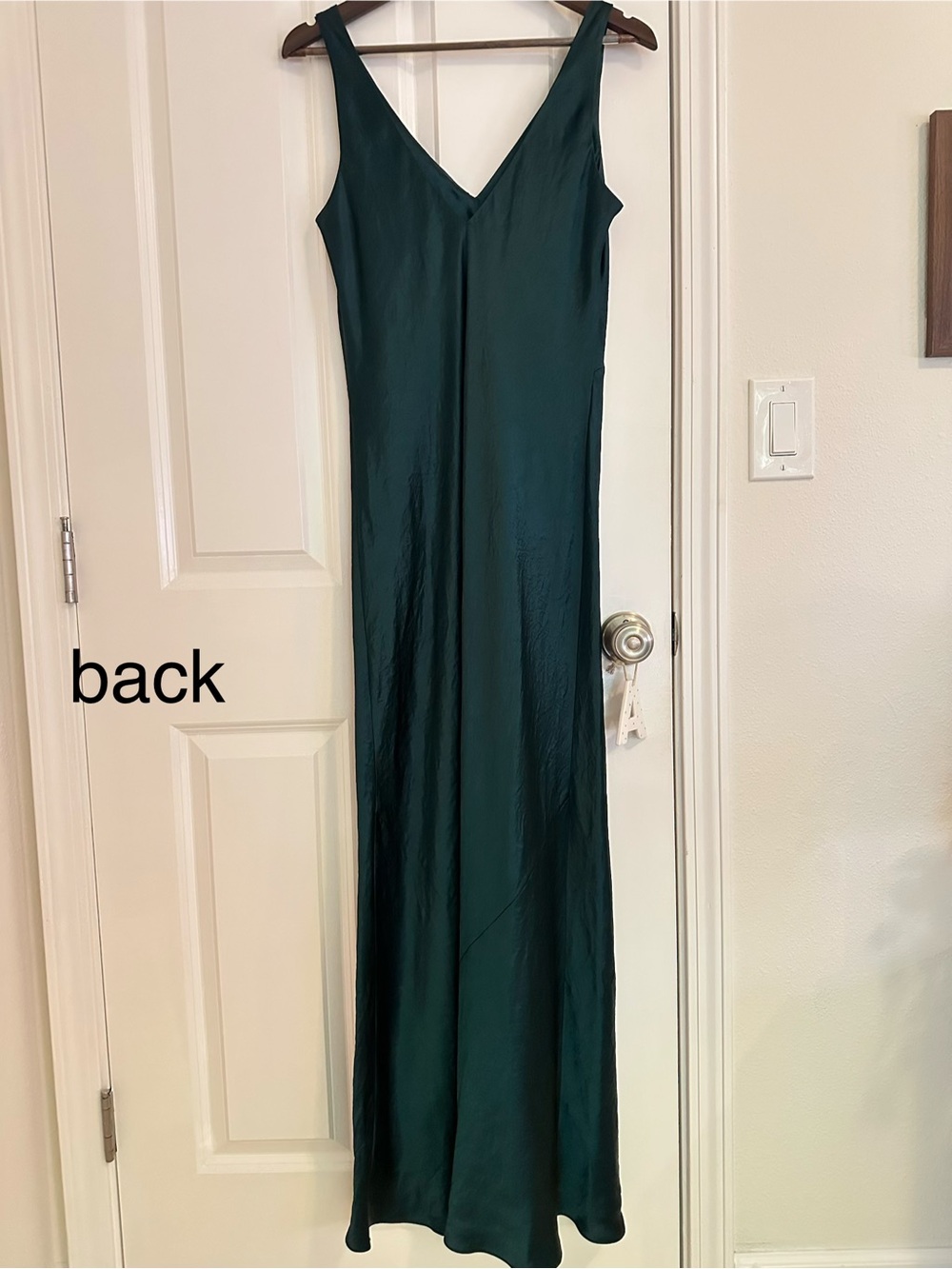 Vince V-Neck Maxi Slip Dress in Jade, M - Picture 4 of 5